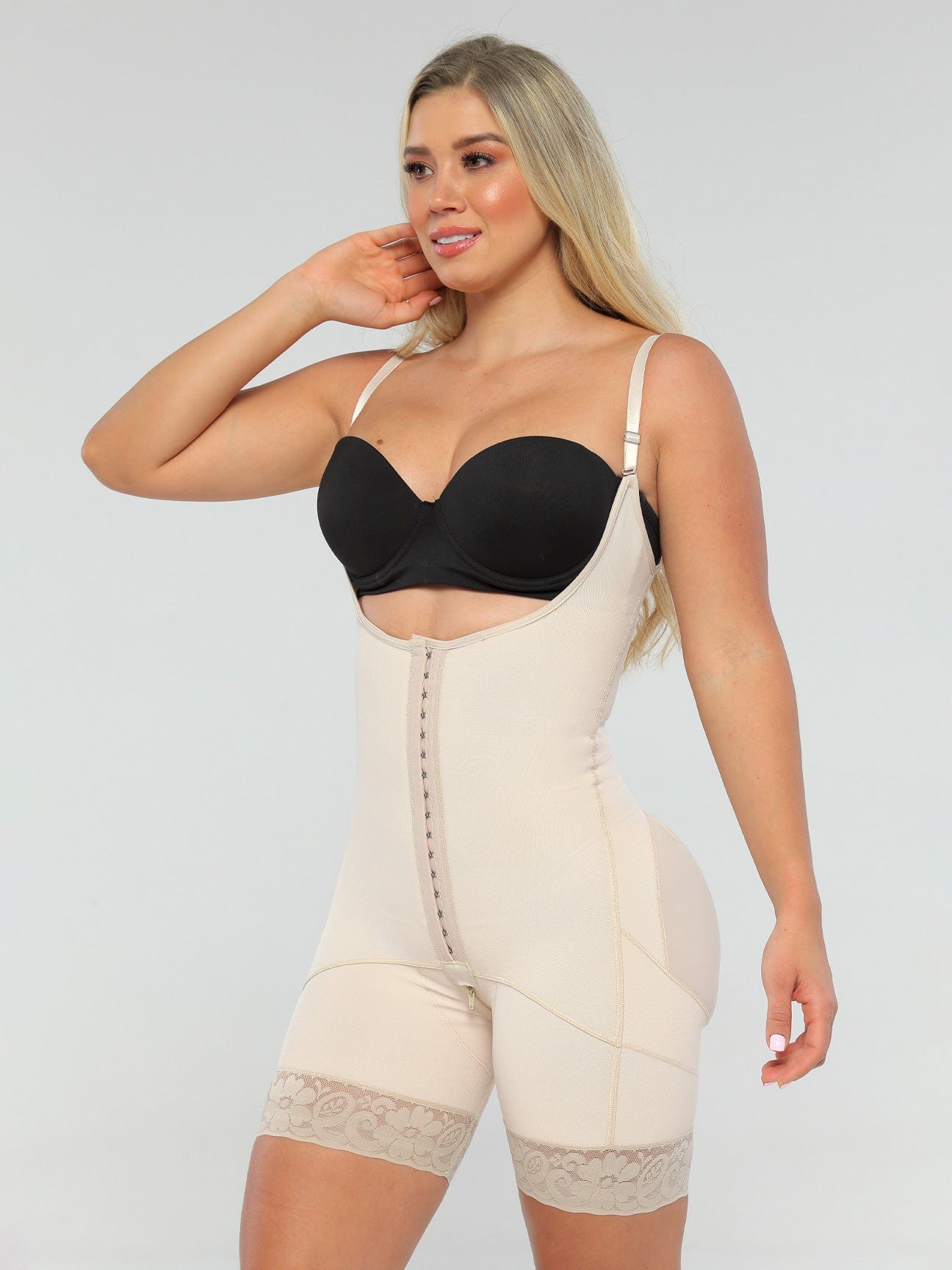  054BF Full Body Shaper Women Liposuction Compression Garment  Faja Colombianas Moldeadora Para Mujer Mocha XX-Large